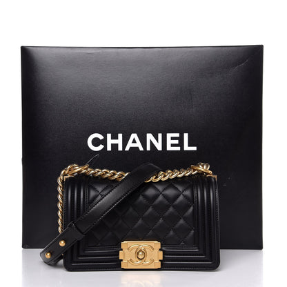 Chanel Lambskin Quilted Small Boy Flap Black 8 of 8