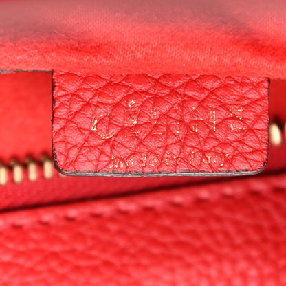 Celine Drummed Calfskin Nano Luggage Coquelicot 8 of 14
