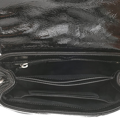 Saint Laurent Patent Y Quilted Monogram Toy Loulou Crossbody Bag Black 5 of 8