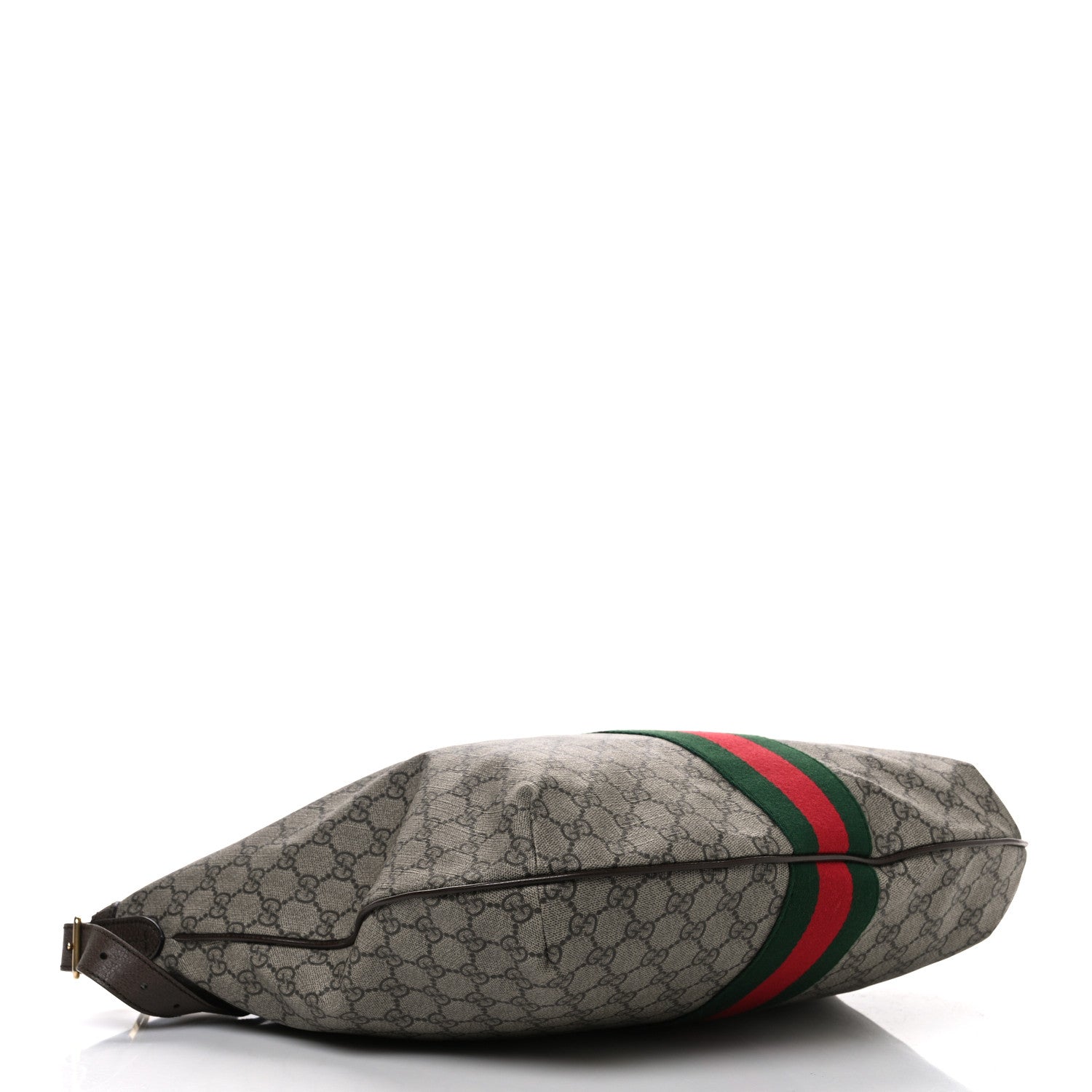 Gucci GG Supreme Monogram Web Ophidia Half Moon Hobo Brown 4 of 11