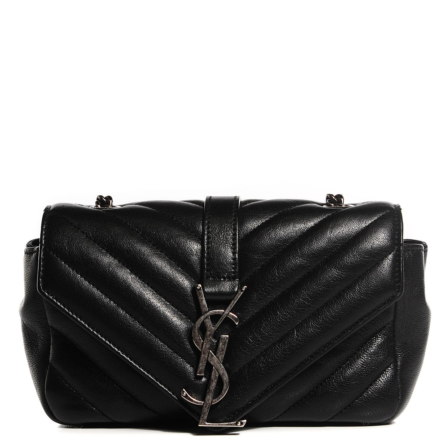 Sheepskin Matelassé Monogram Classic Baby Chain Bag Black