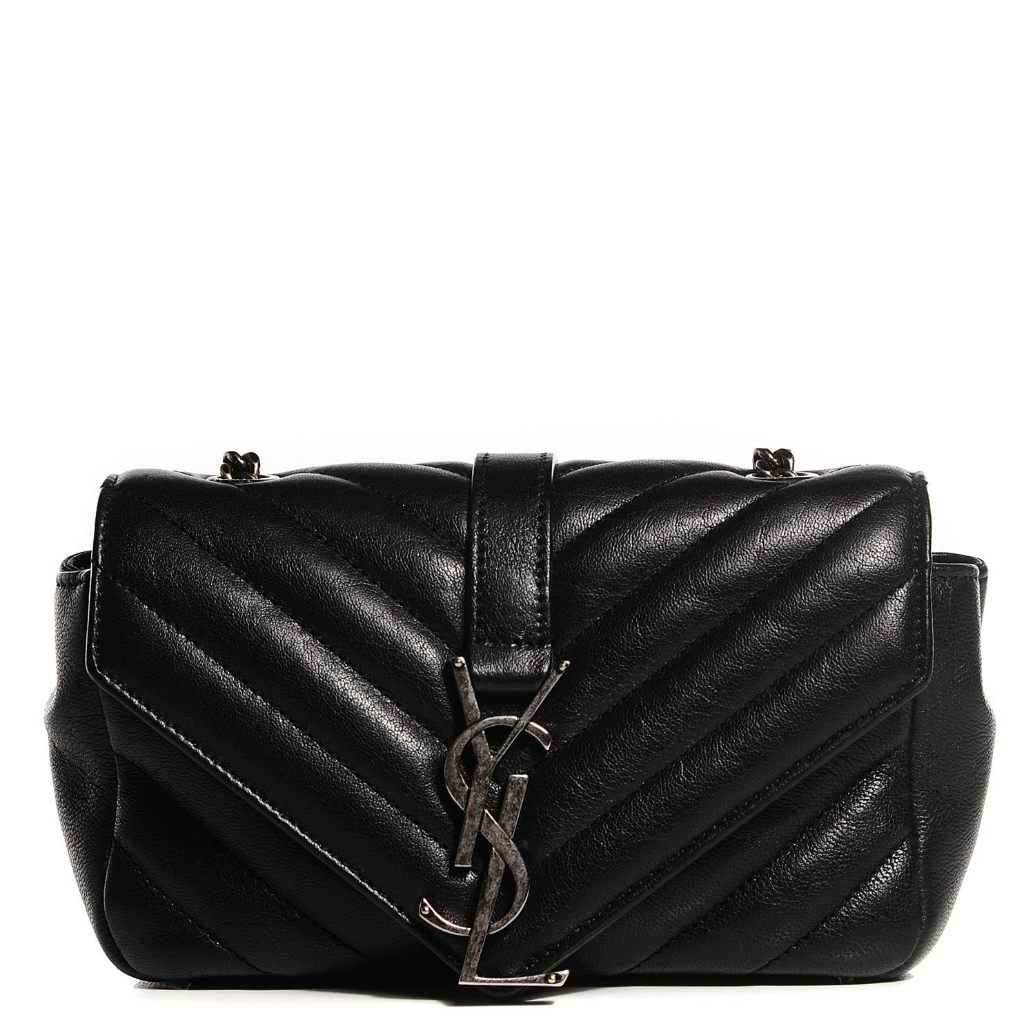 Saint Laurent Sheepskin Matelassé Monogram Classic Baby Chain Bag Black 1 of 9