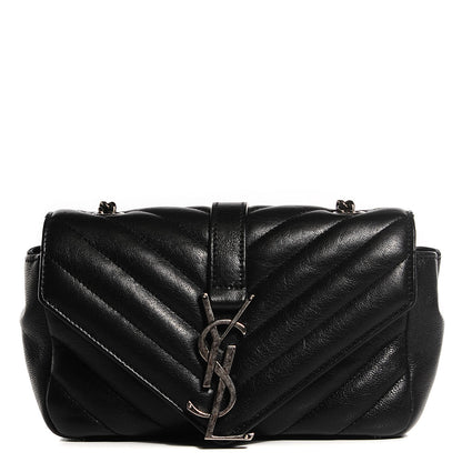 Saint Laurent Sheepskin Matelassé Monogram Classic Baby Chain Bag Black 1 of 9
