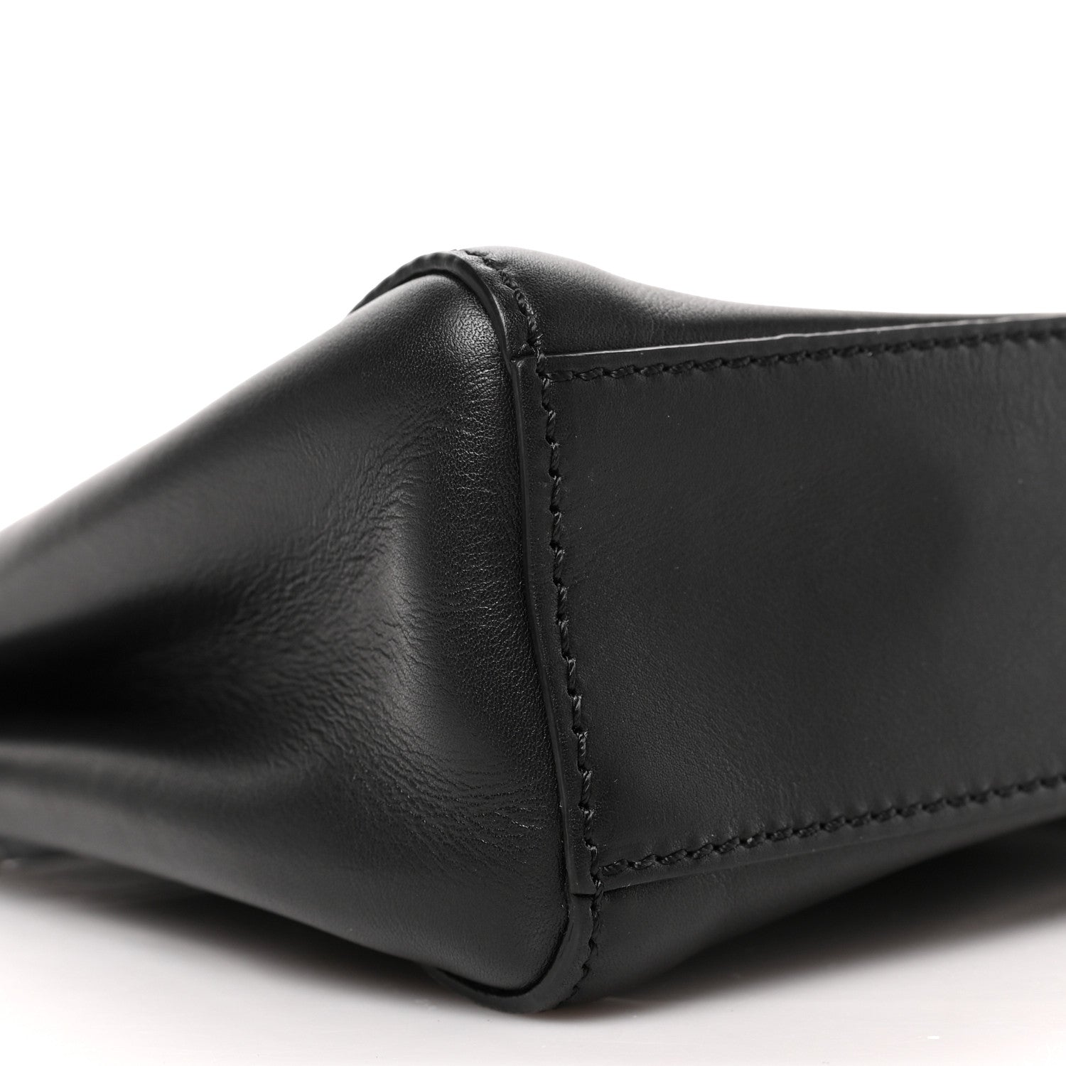 Fendi Vitello Saddle Mini Peekaboo Iconic Satchel Black 7 of 8