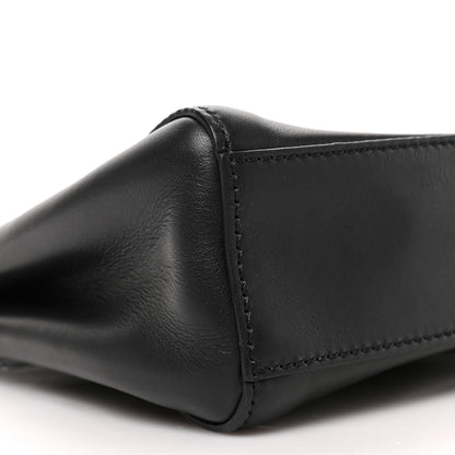Fendi Vitello Saddle Mini Peekaboo Iconic Satchel Black 7 of 8