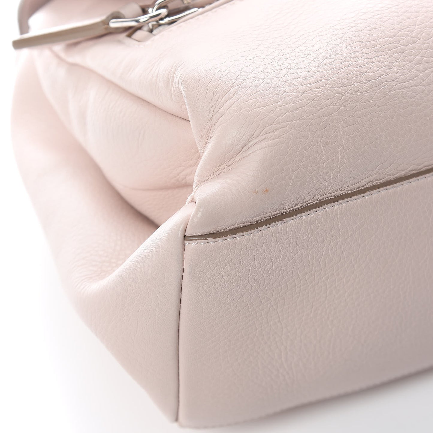 Calfskin Small Pandora Pure Flap Bag Nude Pink