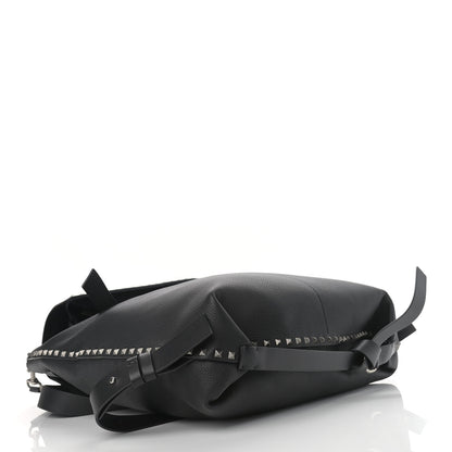 Valentino Garavani Grained Calfskin Rockstud Backpack Black 4 of 15
