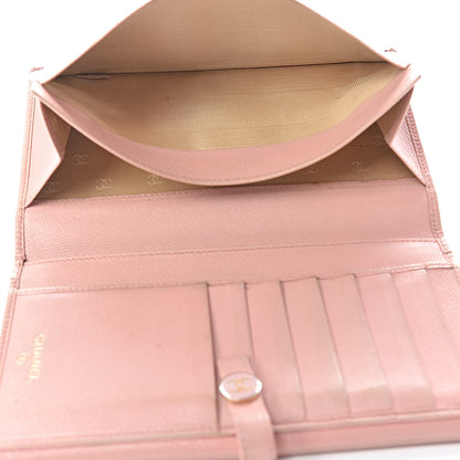Chanel Grained Calfskin CC Button Wallet Pink 7 of 24