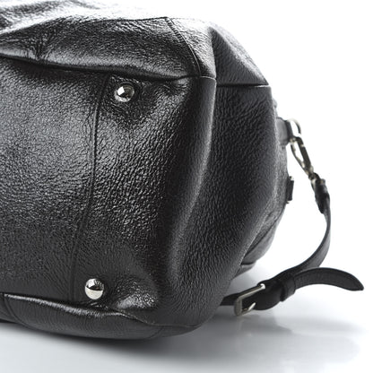 Prada Cervo Lux Chain Dome Satchel Black 8 of 10