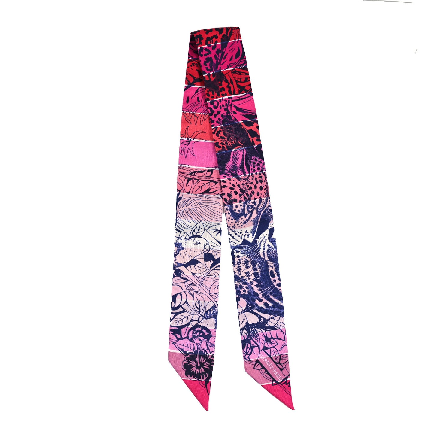 Silk Jungle Love Rainbow Twilly Rose Vif Encre White