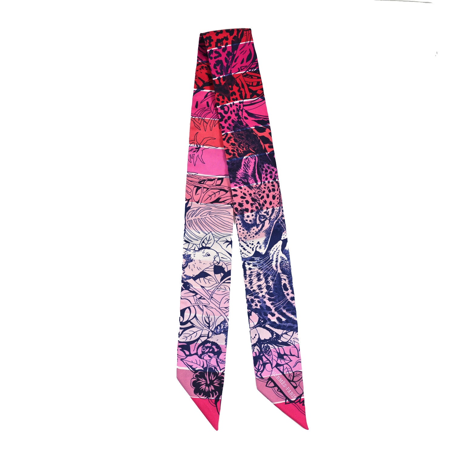 Hermes Silk Jungle Love Rainbow Twilly Rose Vif Encre White 2 of 3