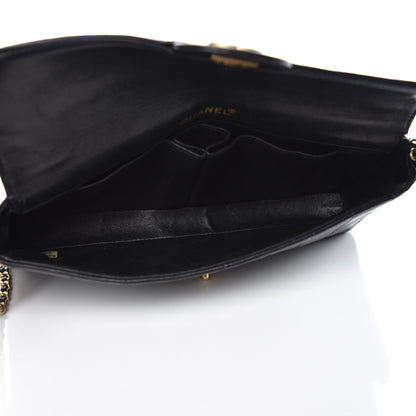 Chanel Lambskin East West Chocolate Bar Flap Black 5 of 14