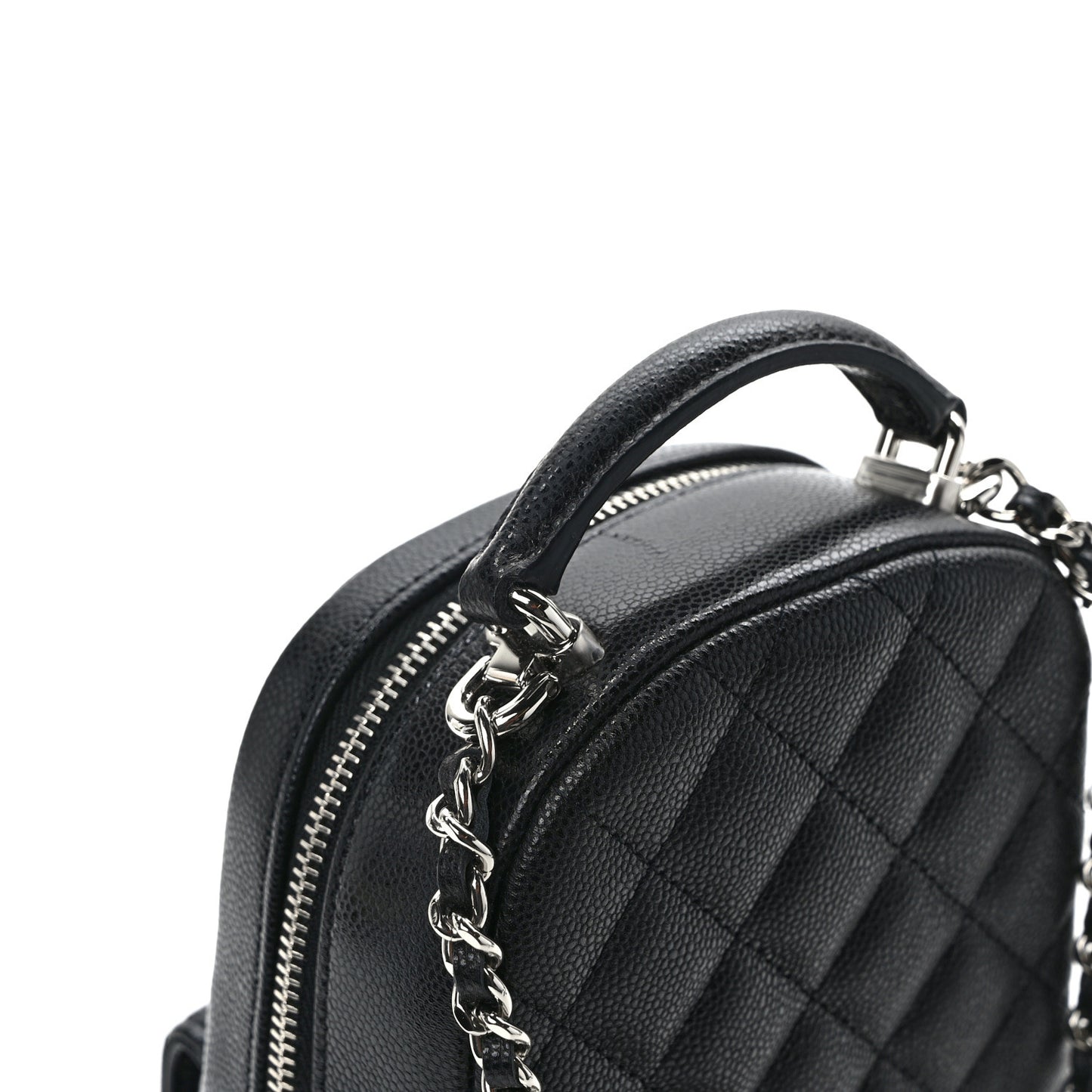 Caviar Quilted CC Mini Classic Backpack Black