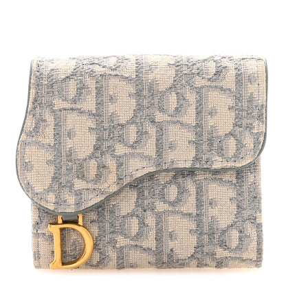 Christian Dior Oblique Saddle Lotus Wallet Grey 1 of 6