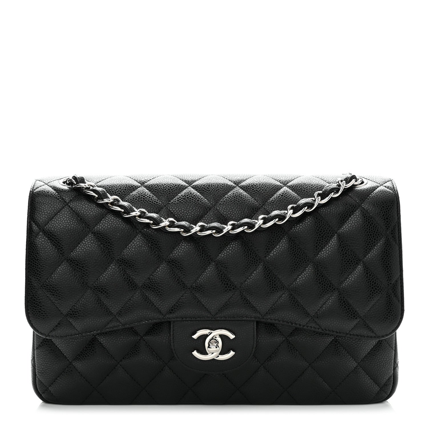 Chanel Caviar Quilted Jumbo Double Flap Black 1 of 11