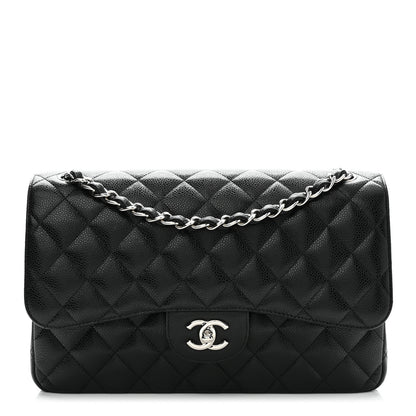 Chanel Caviar Quilted Jumbo Double Flap Black 1 of 11