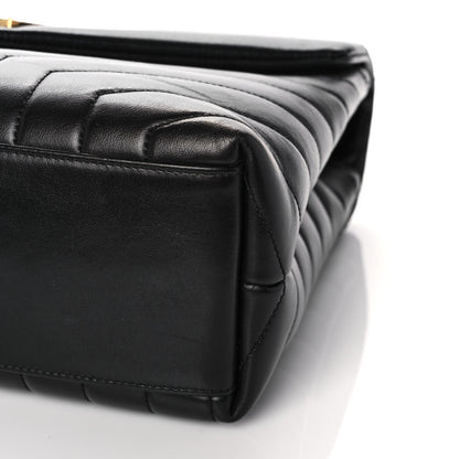 Saint Laurent Calfskin Y Quilted Monogram Medium Loulou Chain Satchel Black 10 of 14