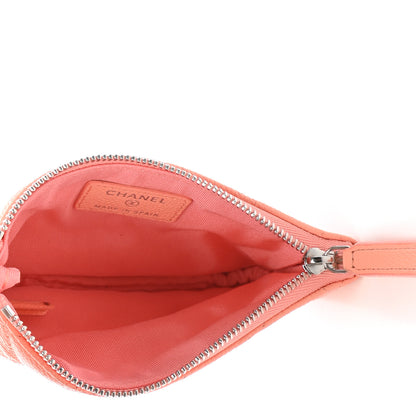 Chanel Caviar Quilted Small Cosmetic Case Coral 5 of 8