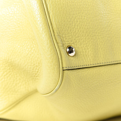 Gucci Pebbled Calfskin Large Bamboo Shopper Tote Citrus 8 of 19