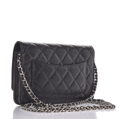 Chanel Caviar Quilted Wallet On Chain WOC Black 3 of 8