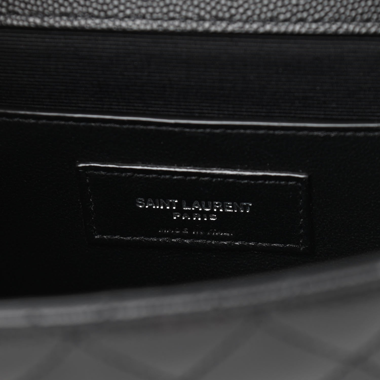 Saint Laurent Grain De Poudre Tri-Quilt Small College Monogram Satchel Black 6 of 10