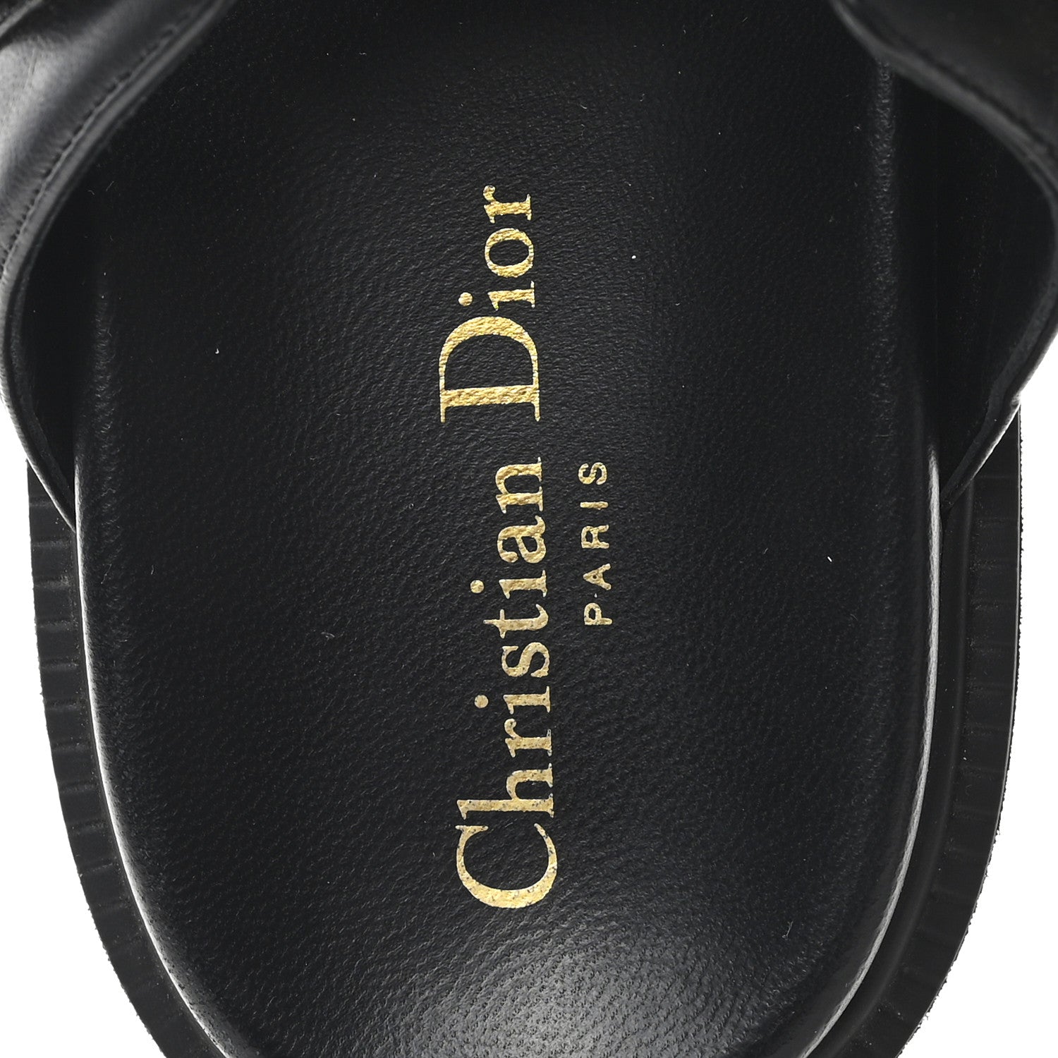 Christian Dior Lambskin Dioract 10mm Slide Sandals 38.5 Black 8 of 9