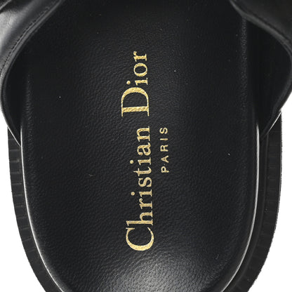 Christian Dior Lambskin Dioract 10mm Slide Sandals 38.5 Black 8 of 9