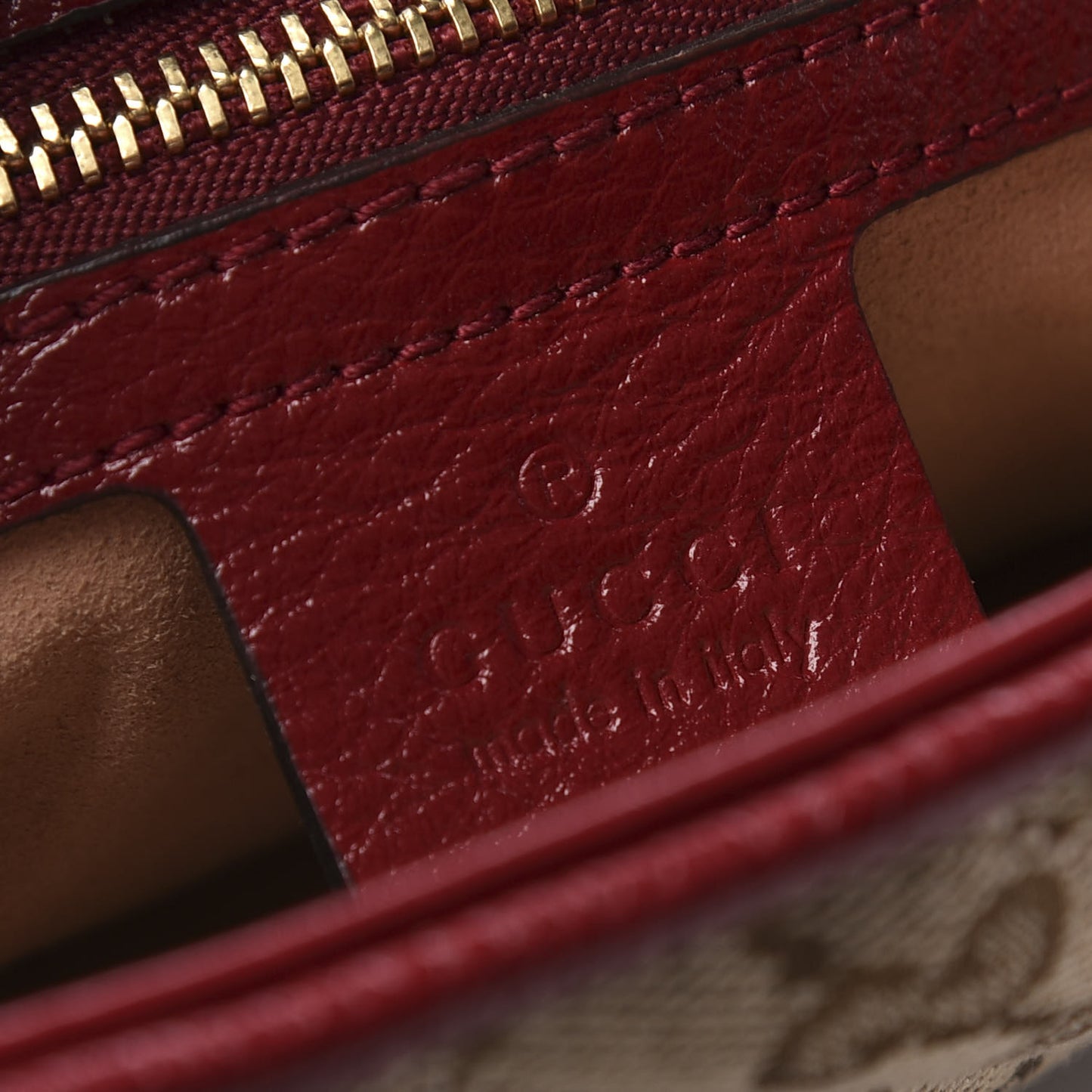 Monogram Azalea Calfskin Matelasse Diagonal Small GG Marmont Top Handle Shoulder Bag Beige Ebony New Cherry Red