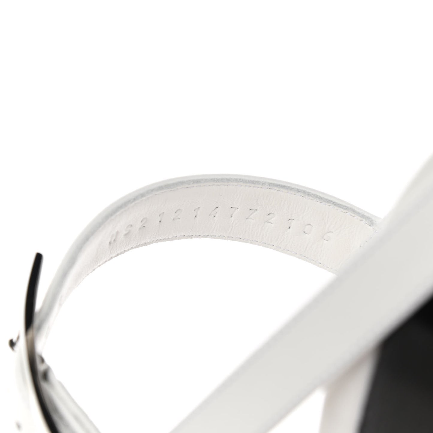 Calfskin Cristal Sandals 38 White