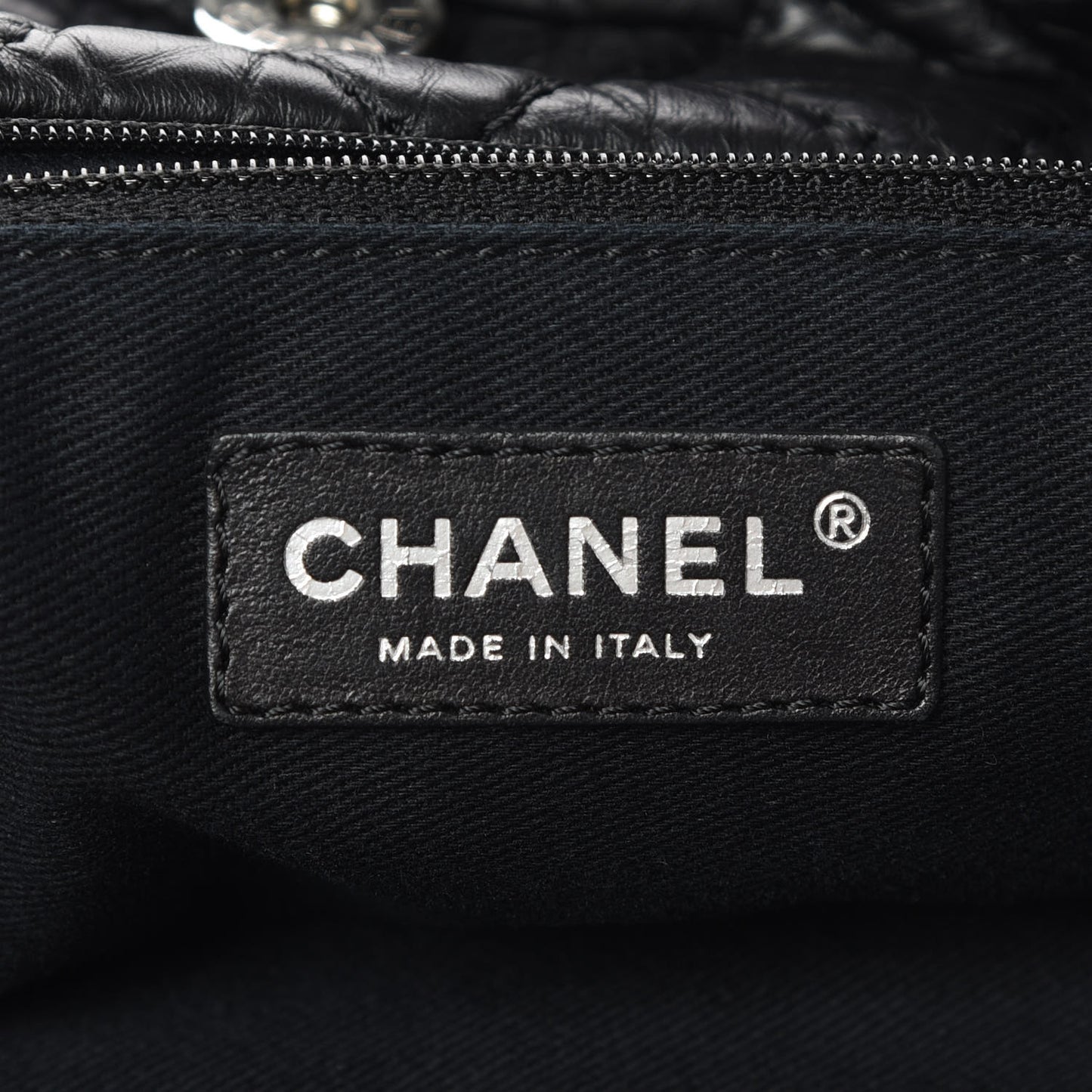 Aged Calfskin Karl's Cabas Tote Black