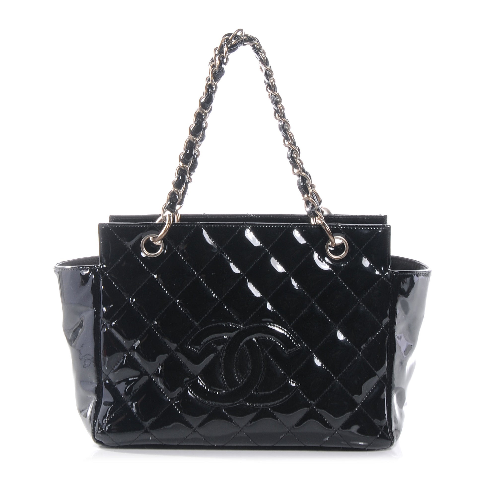 Chanel Patent Petit Timeless Shopping Tote PTT Black 1 of 9