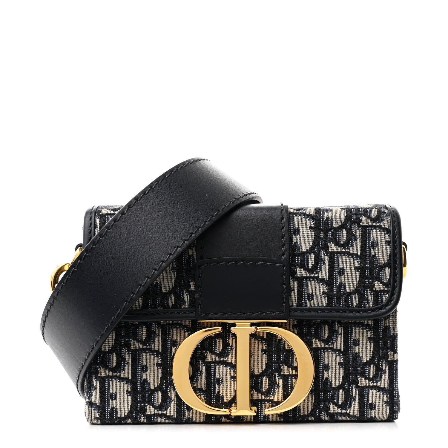 Christian Dior Oblique 30 Montaigne Box Bag Blue 1 of 11