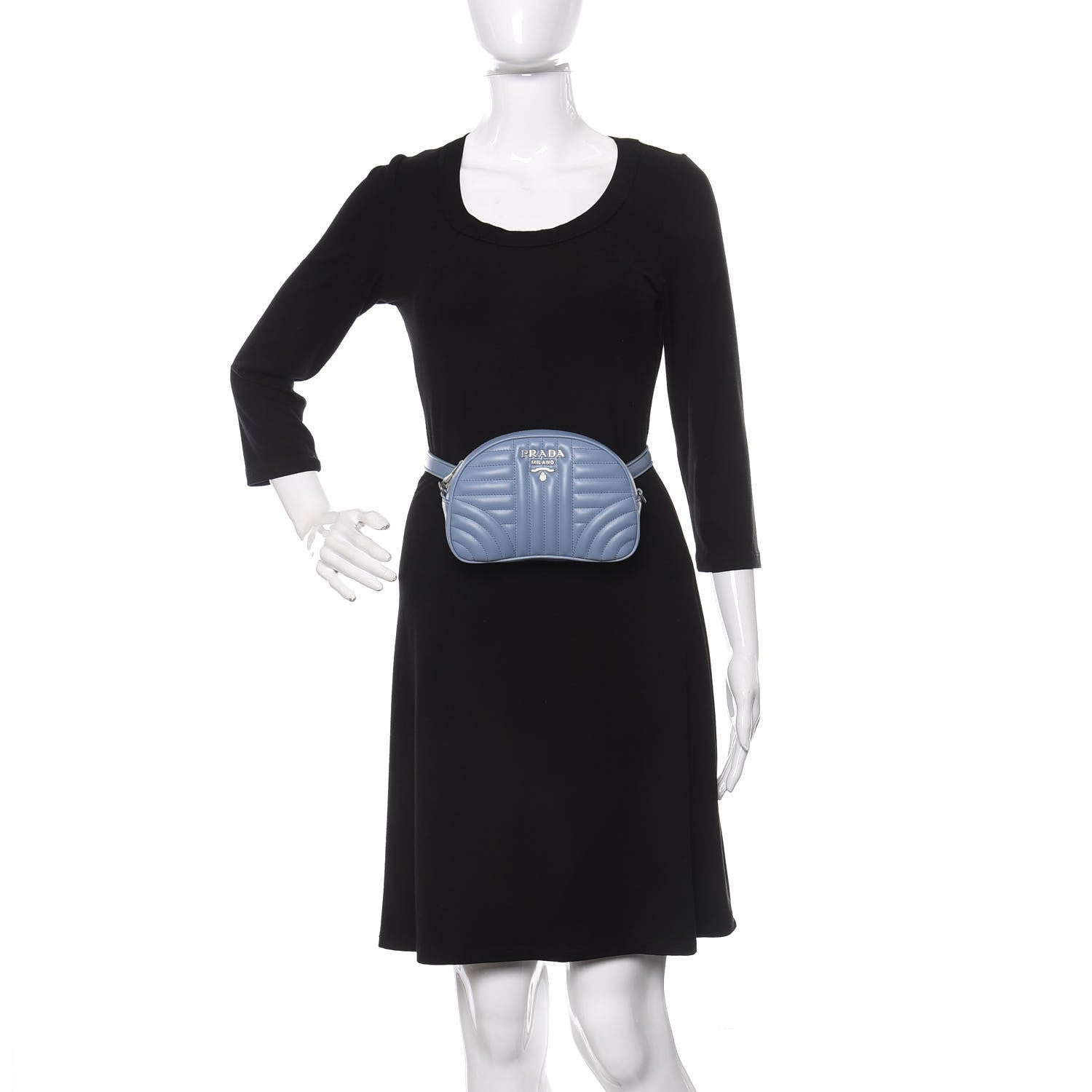 Prada Soft Calfskin Impunture Diagramme Belt Bag Astrale 2 2 of 10