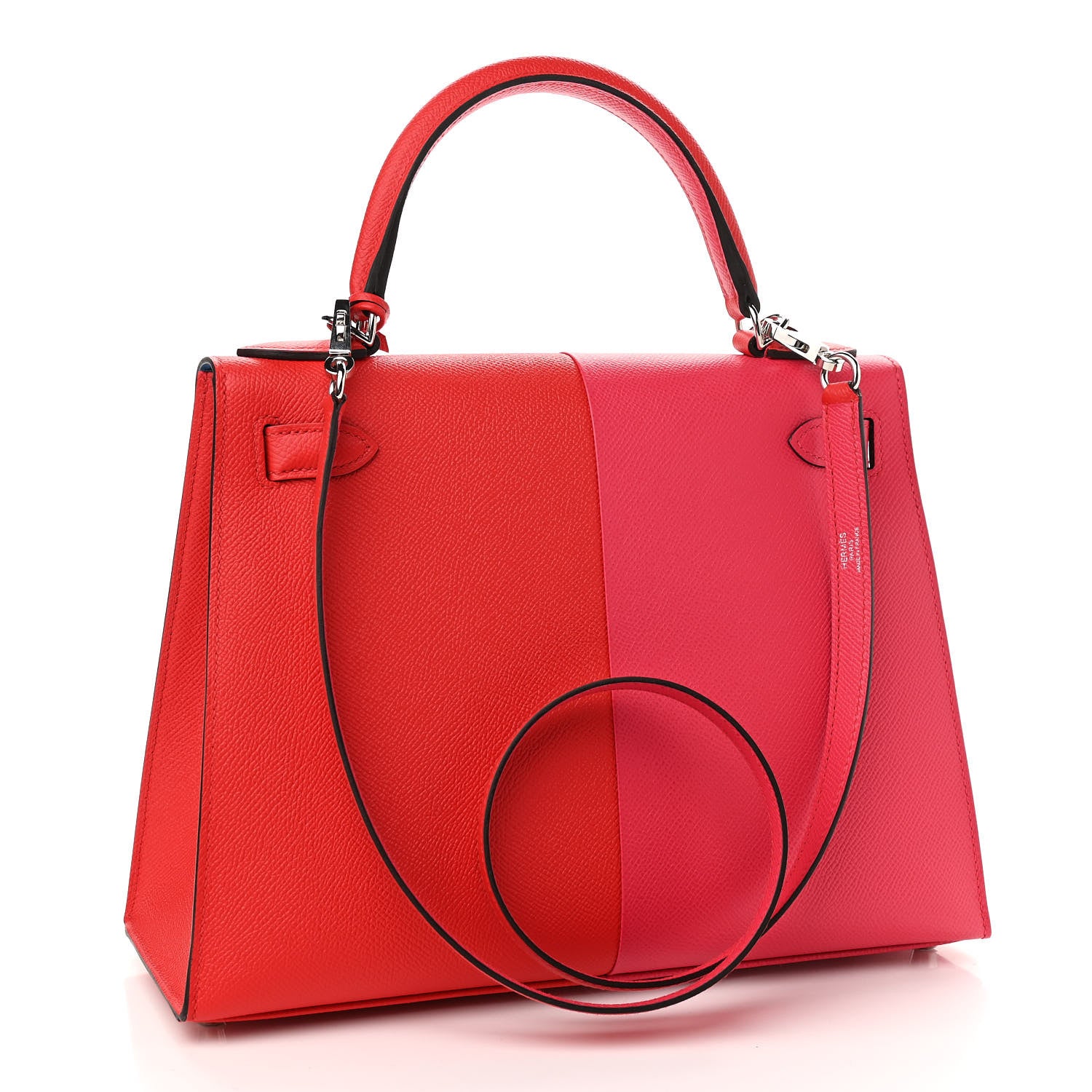 Hermes Epsom Casaque Kelly Sellier 28 Rouge Coeur Rose Extreme Bleu Zanzibar 3 of 12