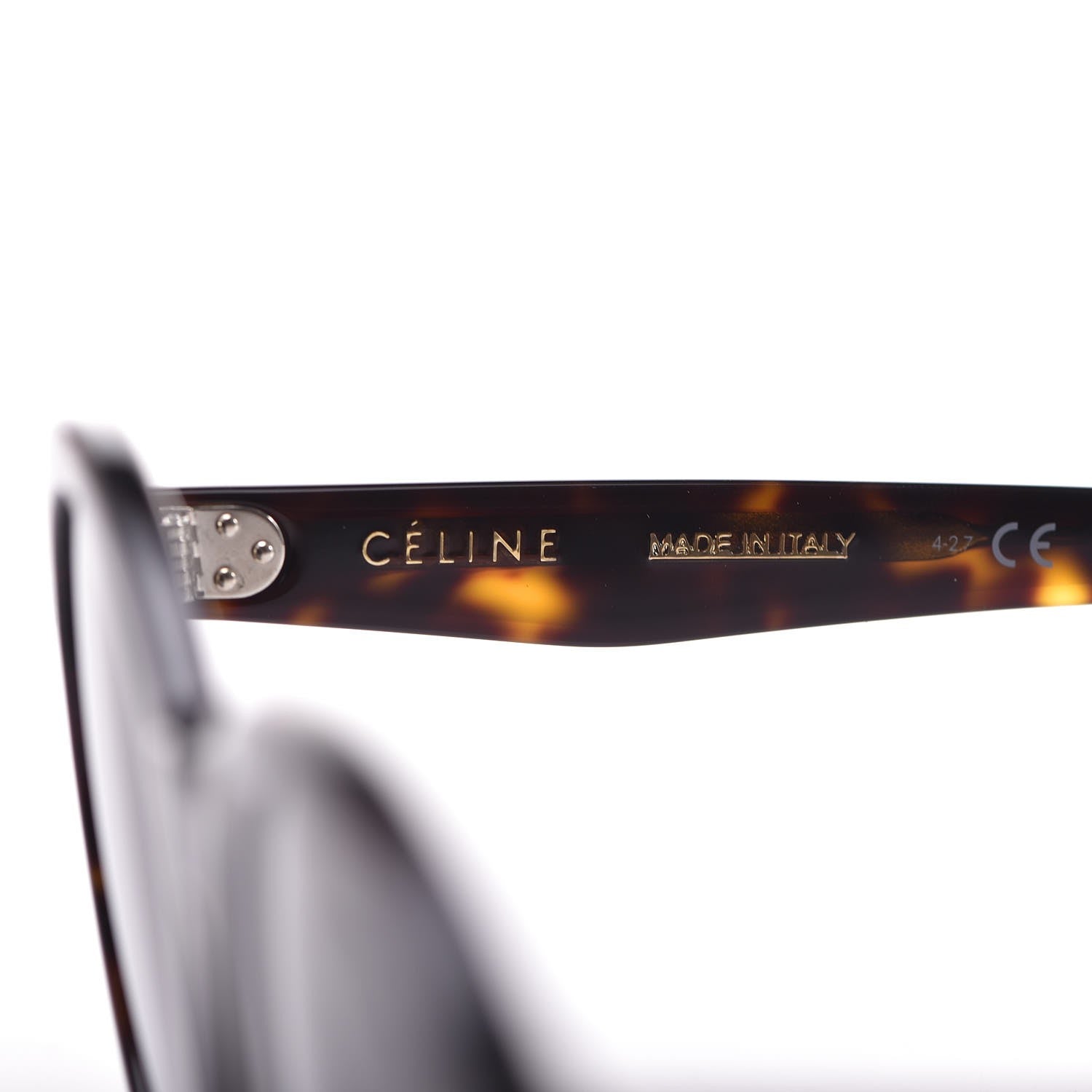 Celine Round Sunglasses CL40034F Dark Havana 6 of 7