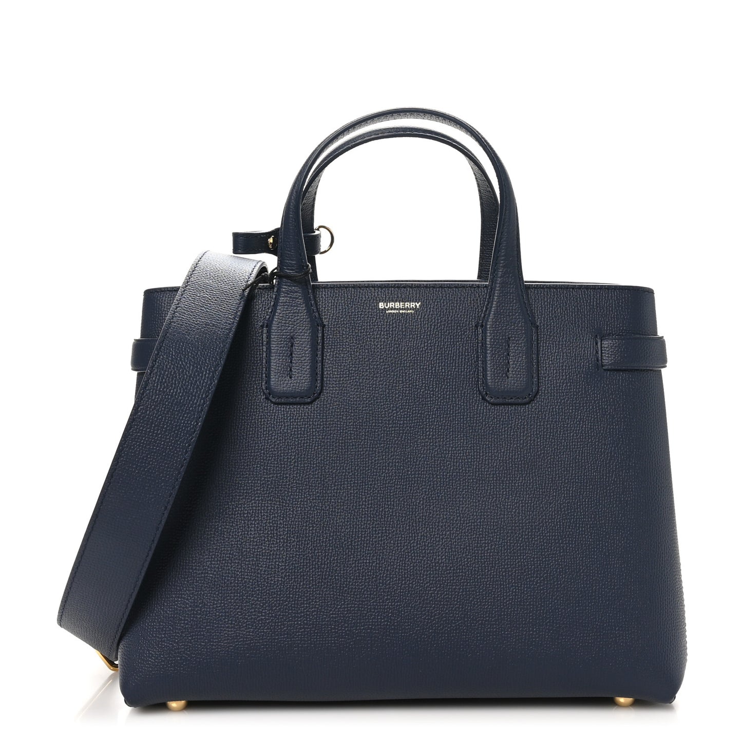Derby Calfskin Vintage Check Medium Banner Tote Regency Blue