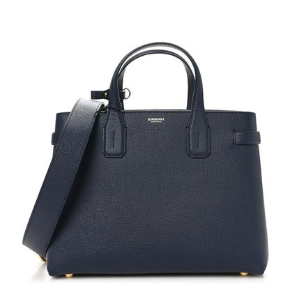 Burberry Derby Calfskin Vintage Check Medium Banner Tote Regency Blue 1 of 9