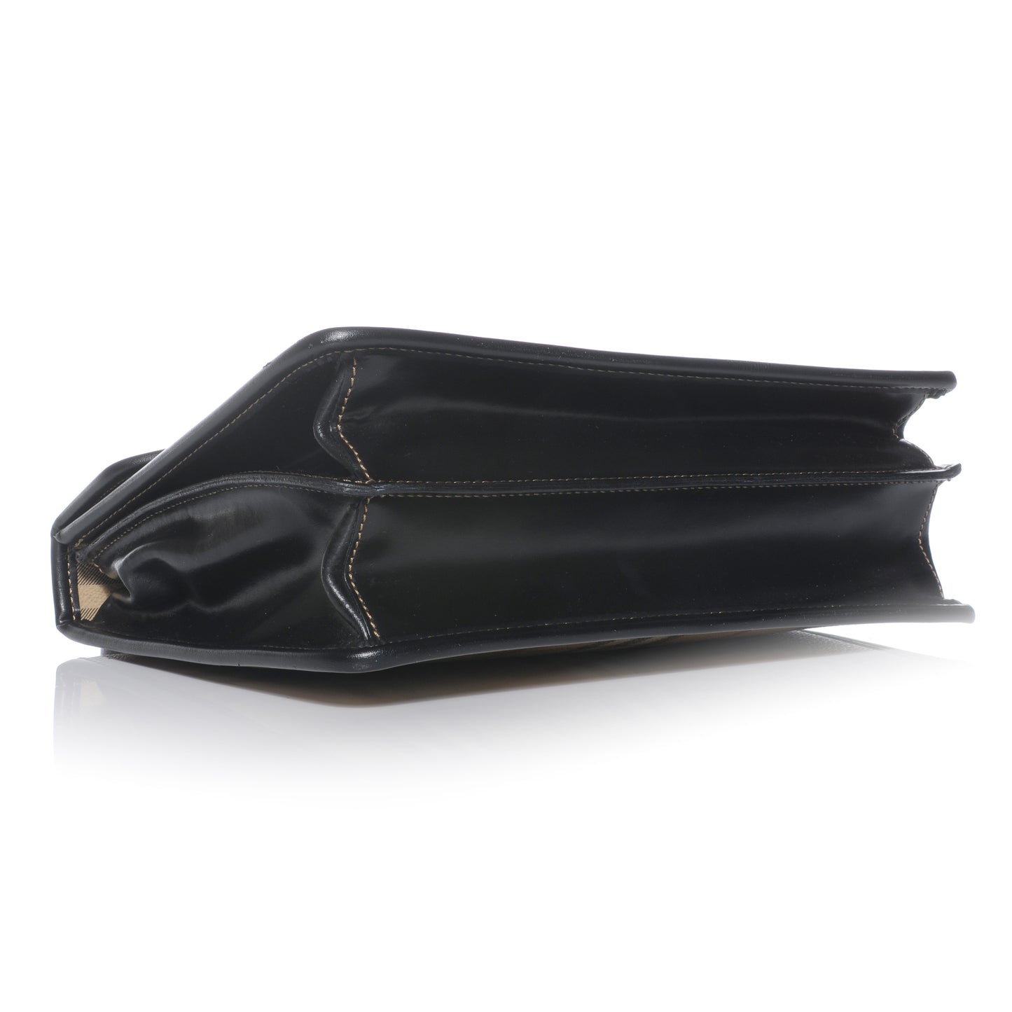 Haymarket Check Calfskin Briefcase Black