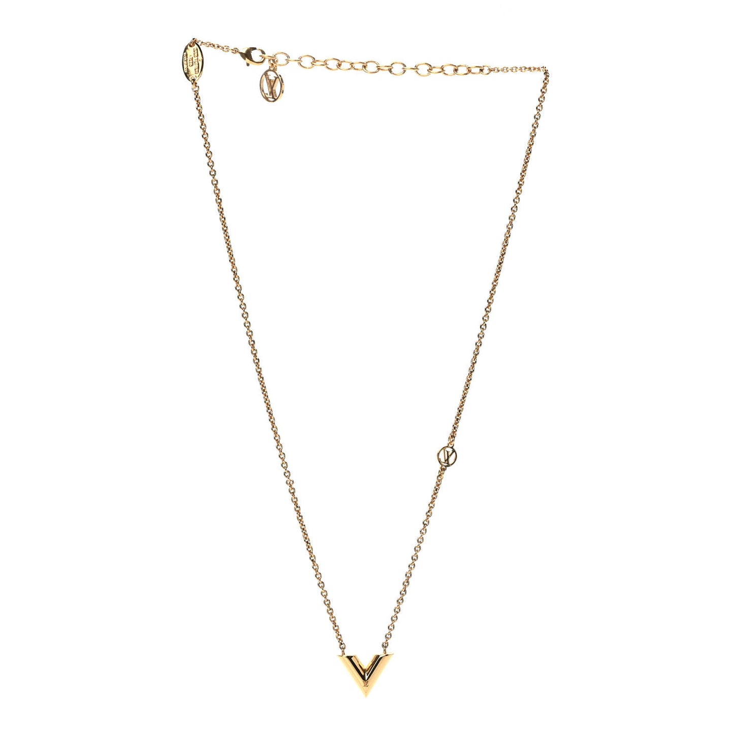 Brass Essential V Necklace Gold