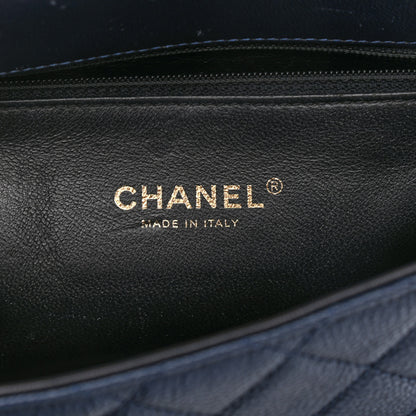 Chanel Caviar Quilted Small CC Filigree Flap Navy Black 6 of 11