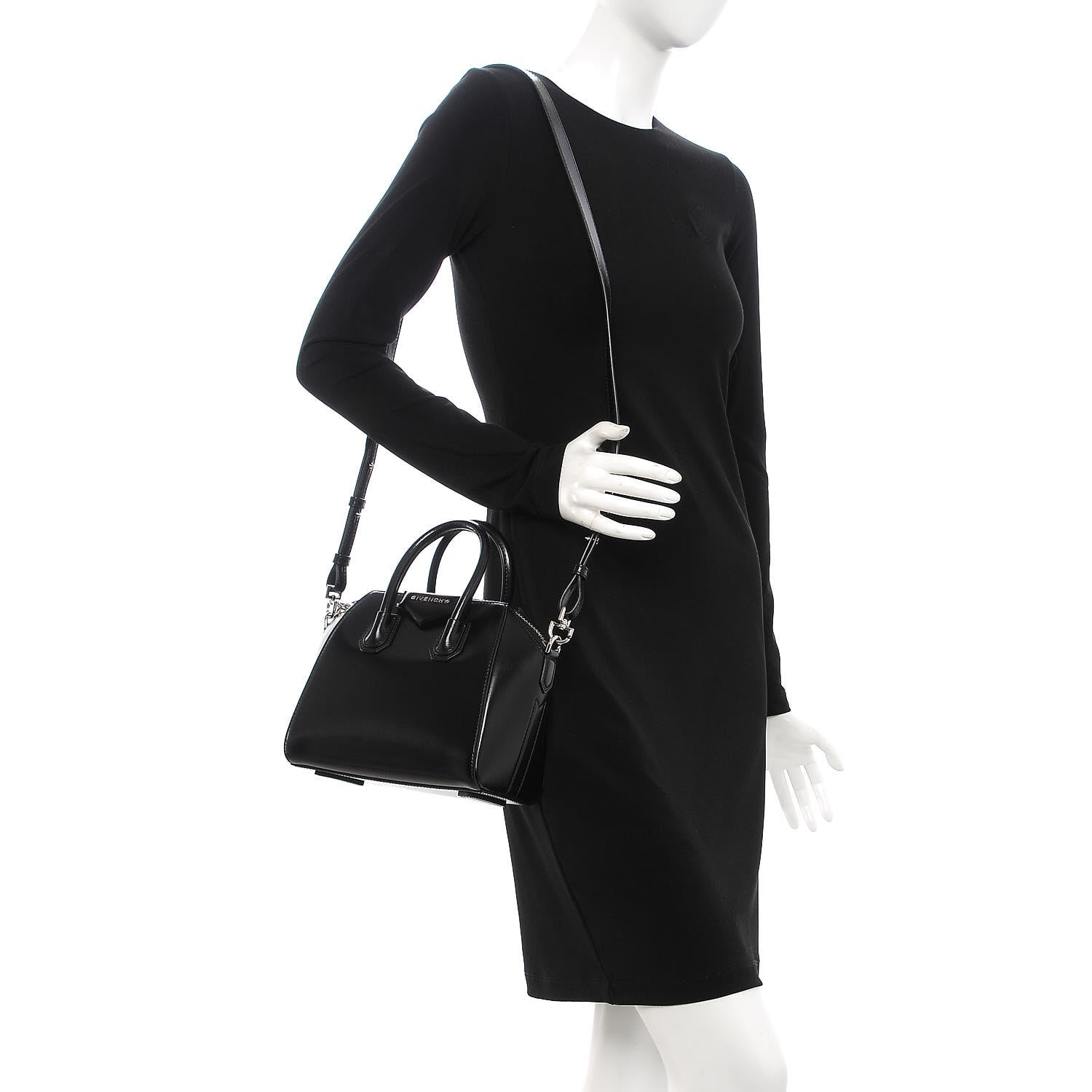 Givenchy Shiny Lord Calfskin Mini Antigona Black 2 of 8
