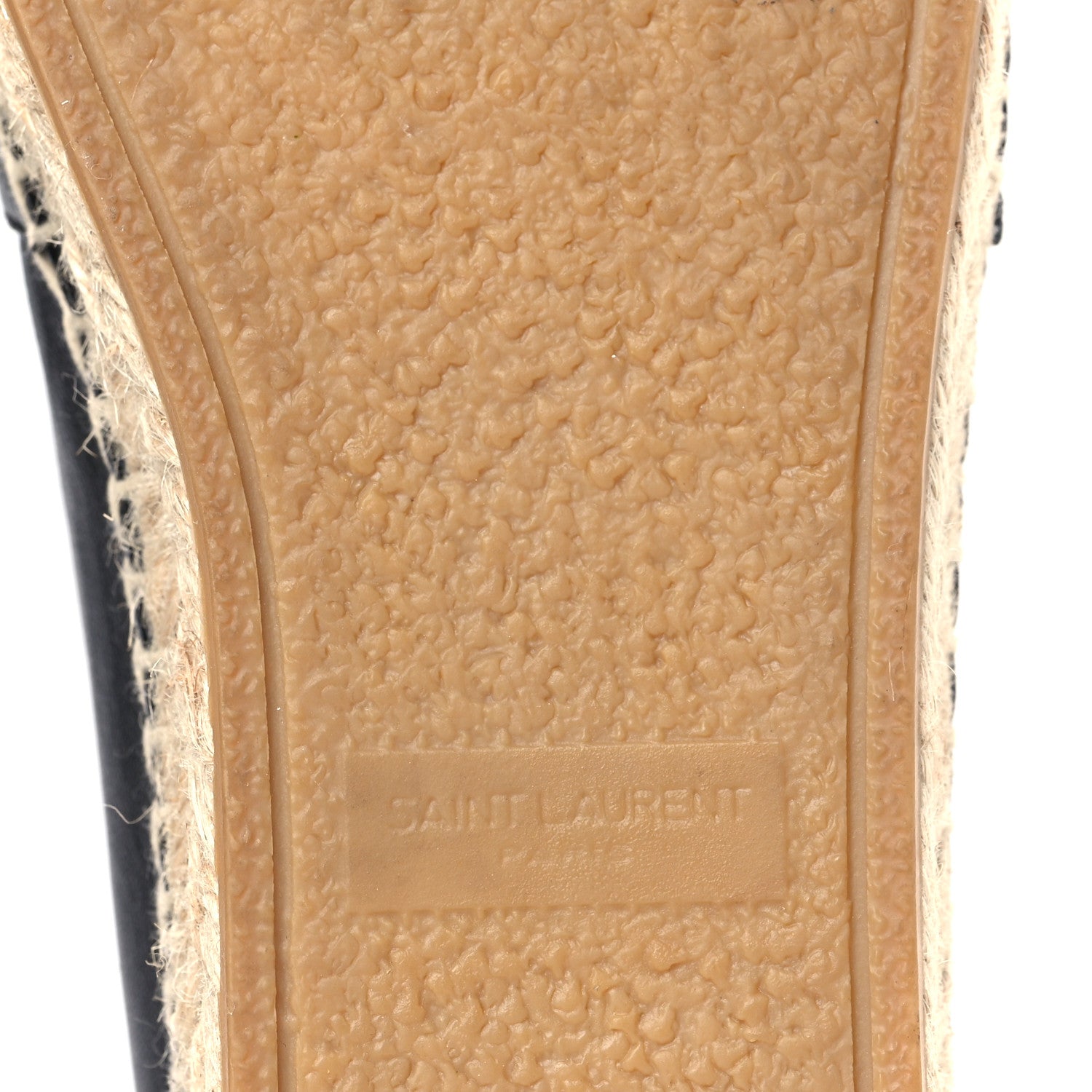 Saint Laurent Lambskin Monogram Espadrilles 35 Black 6 of 9