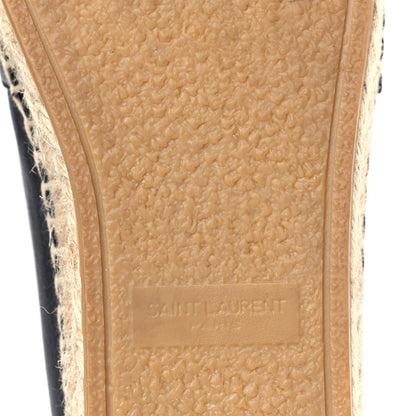 Saint Laurent Lambskin Monogram Espadrilles 35 Black 6 of 9