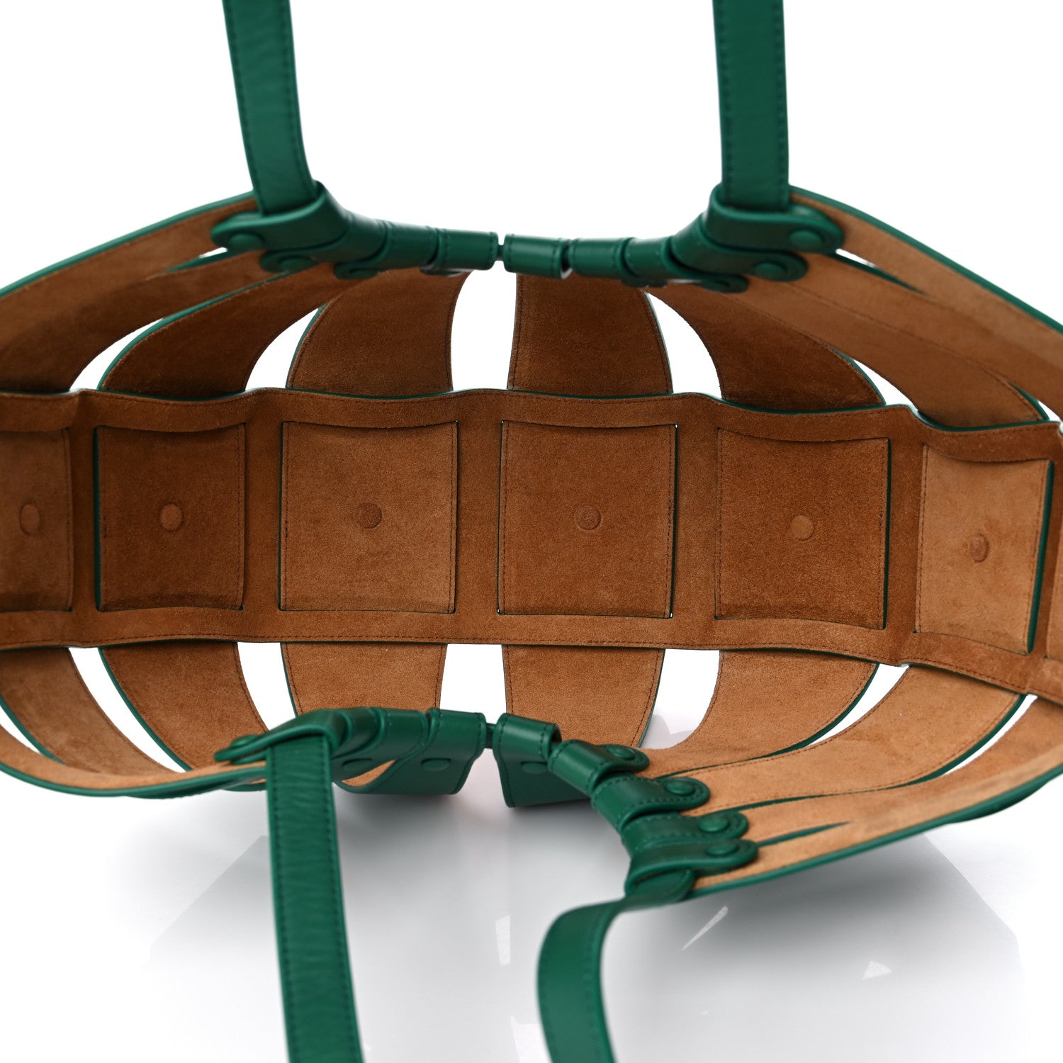 Bottega Veneta French Calfskin Shell Bag Racing Green 5 of 10