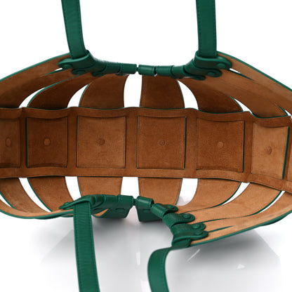 Bottega Veneta French Calfskin Shell Bag Racing Green 5 of 10