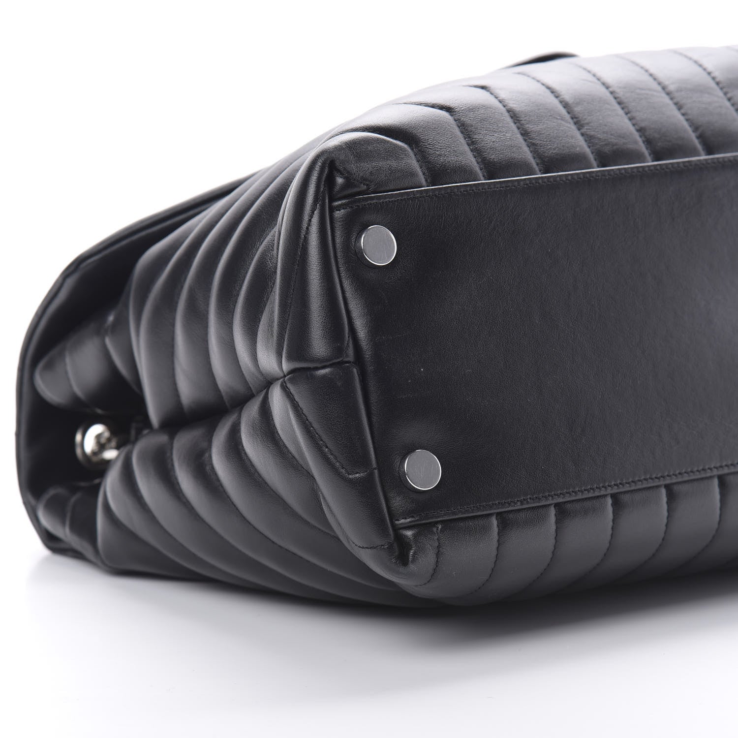 Saint Laurent Calfskin Y Quilted Monogram Large Loulou Chain Satchel Black 9 of 11