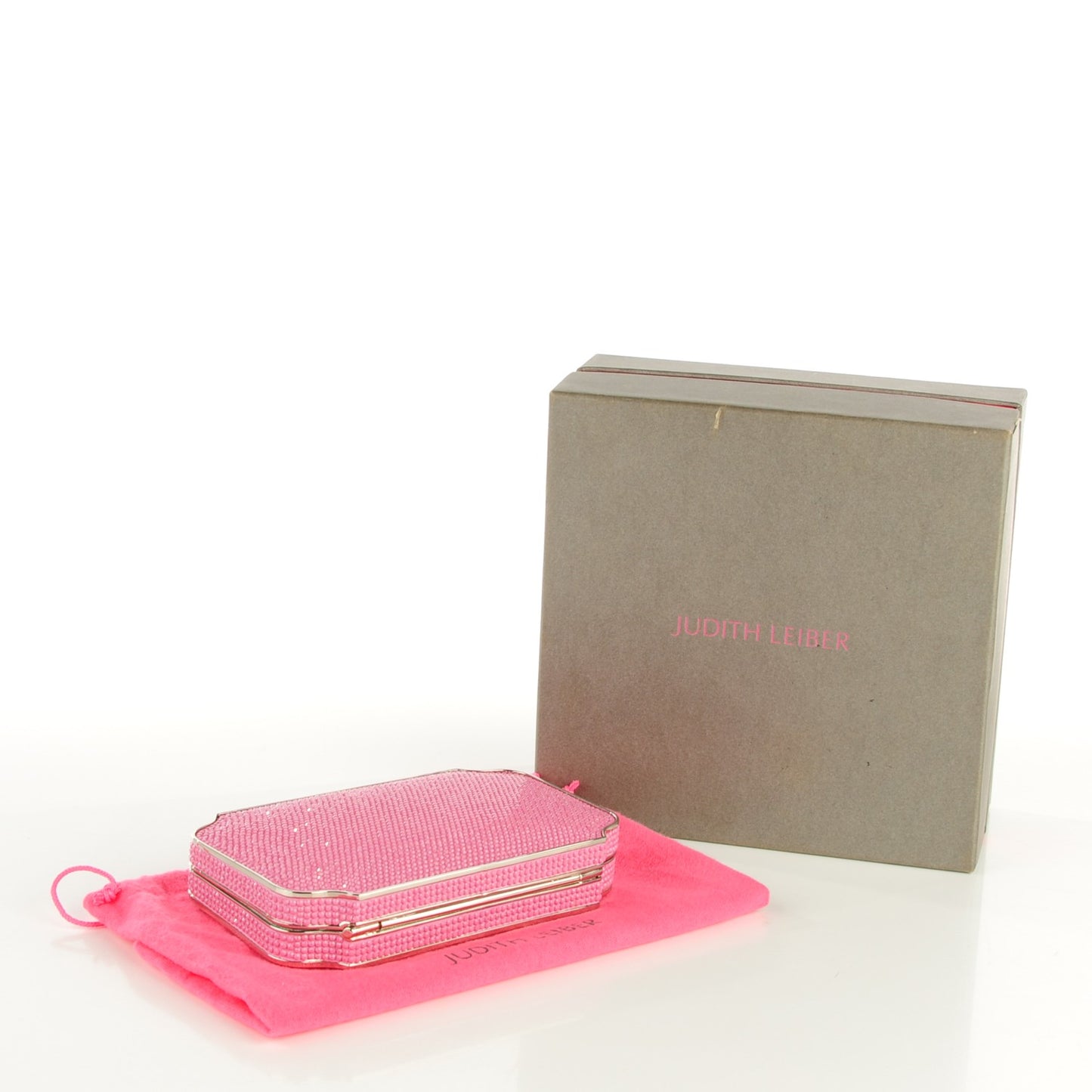 Swarovski Crystal Minaudière Clutch Pink