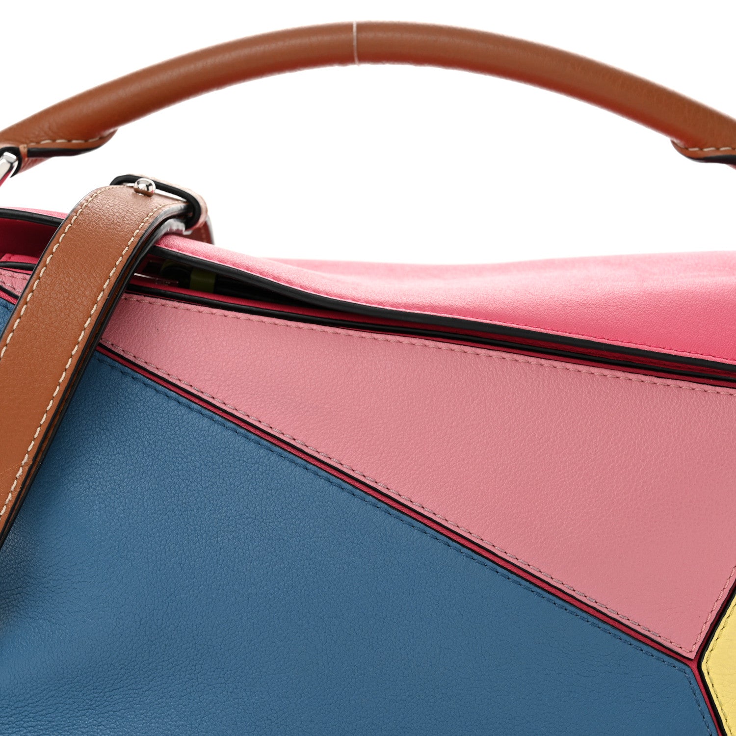 Loewe Calfskin Small Puzzle Bag Tan Multicolor 8 of 14