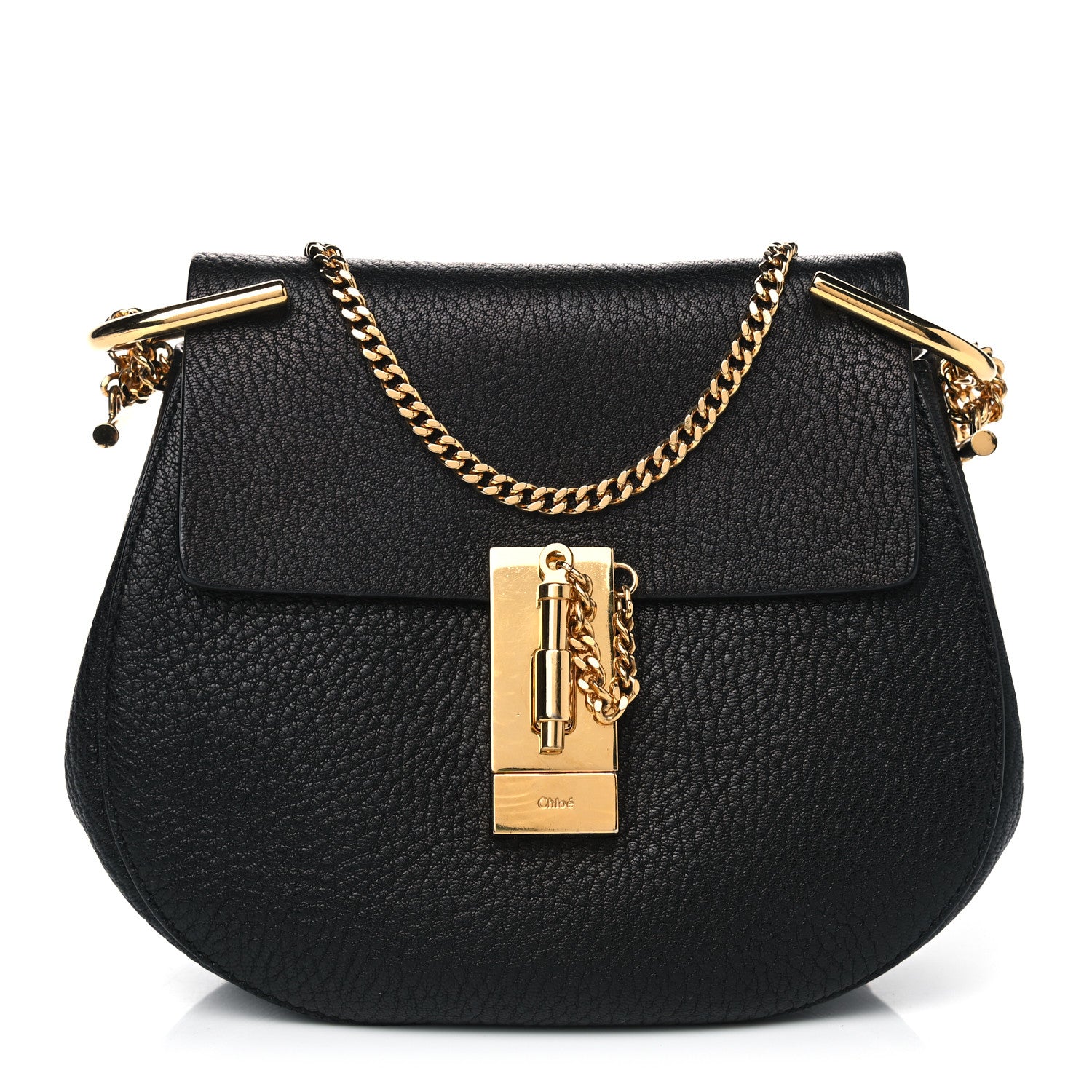 Chloe Grained Lambskin Mini Drew Shoulder Bag Black 1 of 4