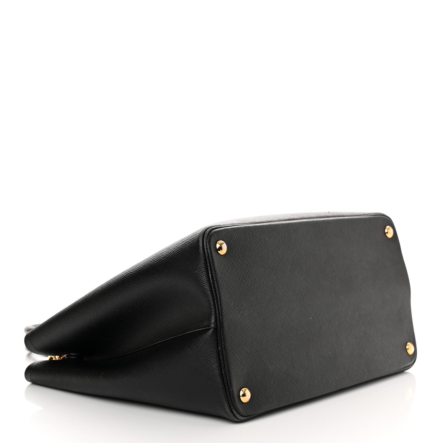 Prada Saffiano Cuir Medium Double Bag Black Fuoco 4 of 17